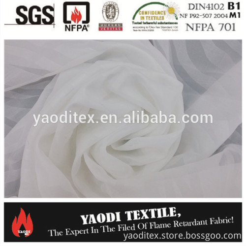 Best sale chinese fire retardant voile fabric for curtain for sale
